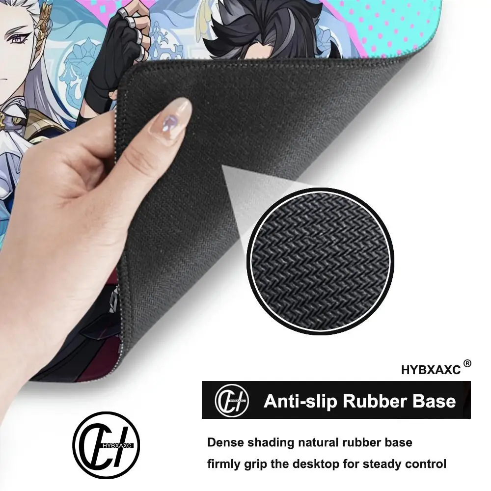 Hot Game Genshin Impact Mouse Mat HD Printing Wriothesley Desk Mat With Lock Edge Gaming Accessories Prime XXL Keyboard Pad