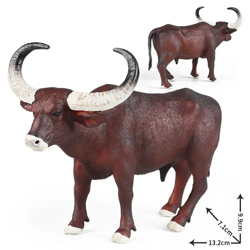 OozDec Engines-Figurine réaliste de bétail de rivière pour enfants, alus Arnee, modèle animal de vache, jouet de décoration d'intérieur