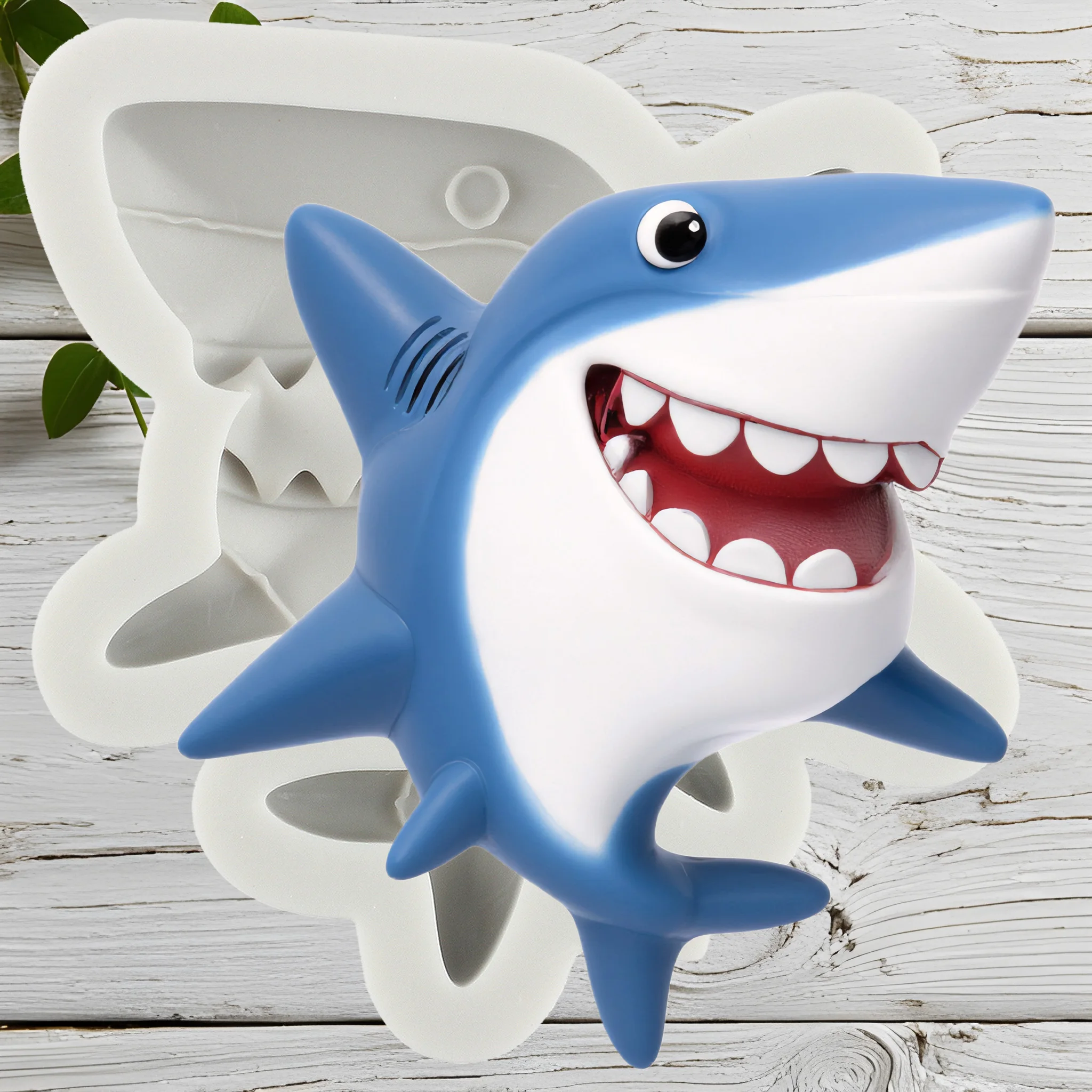 Ocean Shark Silicone Molds Fondant Cake Decorating Tools Cupcake Topper Chocolate Candy Sugar Craft Gum Paste Polymer Clay