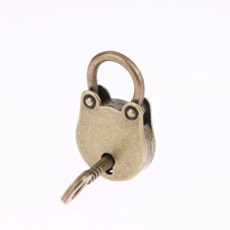 1/3 set chiavi in lega antiche lucchetti vecchio orso vintage lucchetto per scatole borse per bagagli diario hardware serrature mini orso testa di blocco