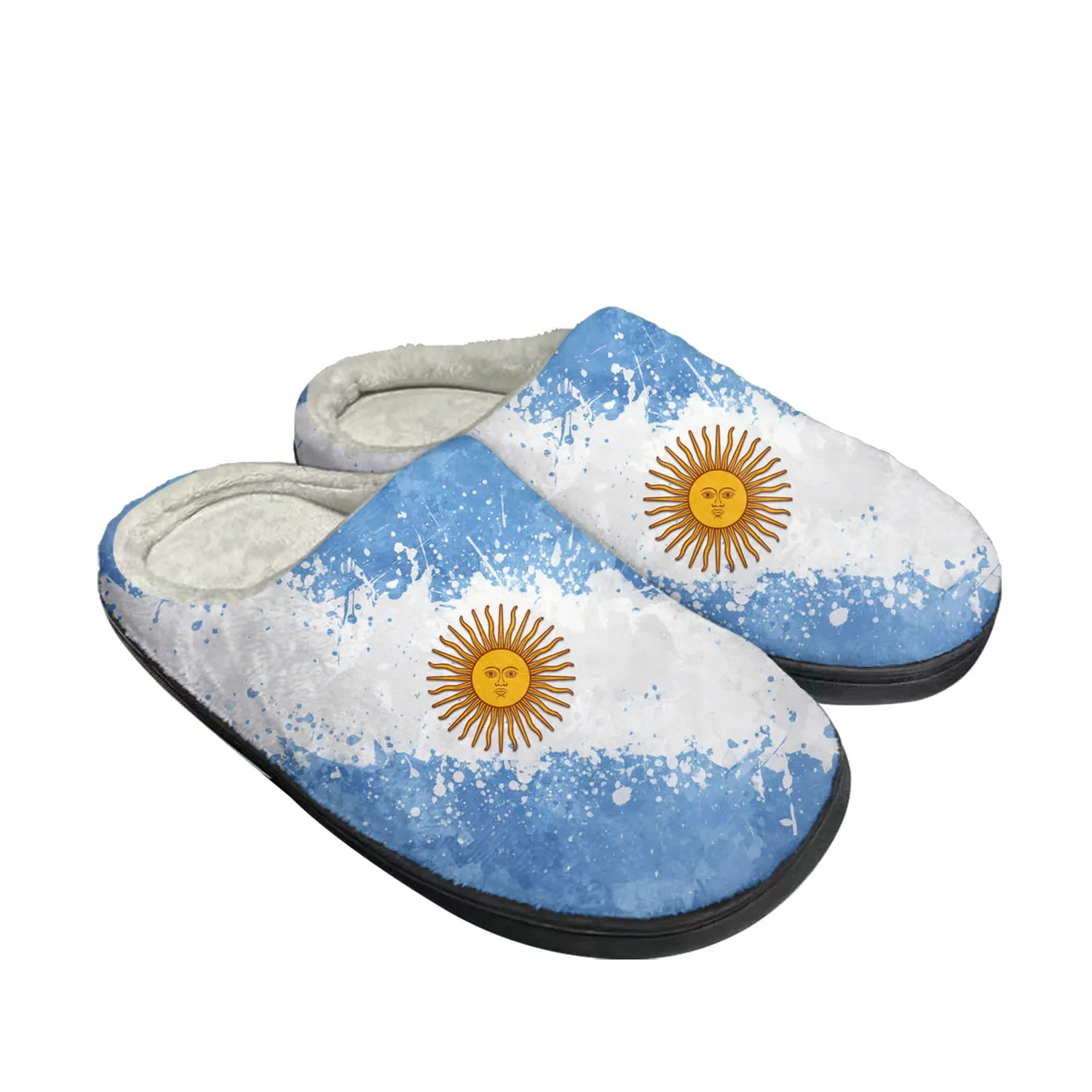 

Argentine Flag Home Cotton Custom Slippers Mens Womens Sandals Argentina Plush Bedroom Casual Keep Warm Shoes Thermal Slipper