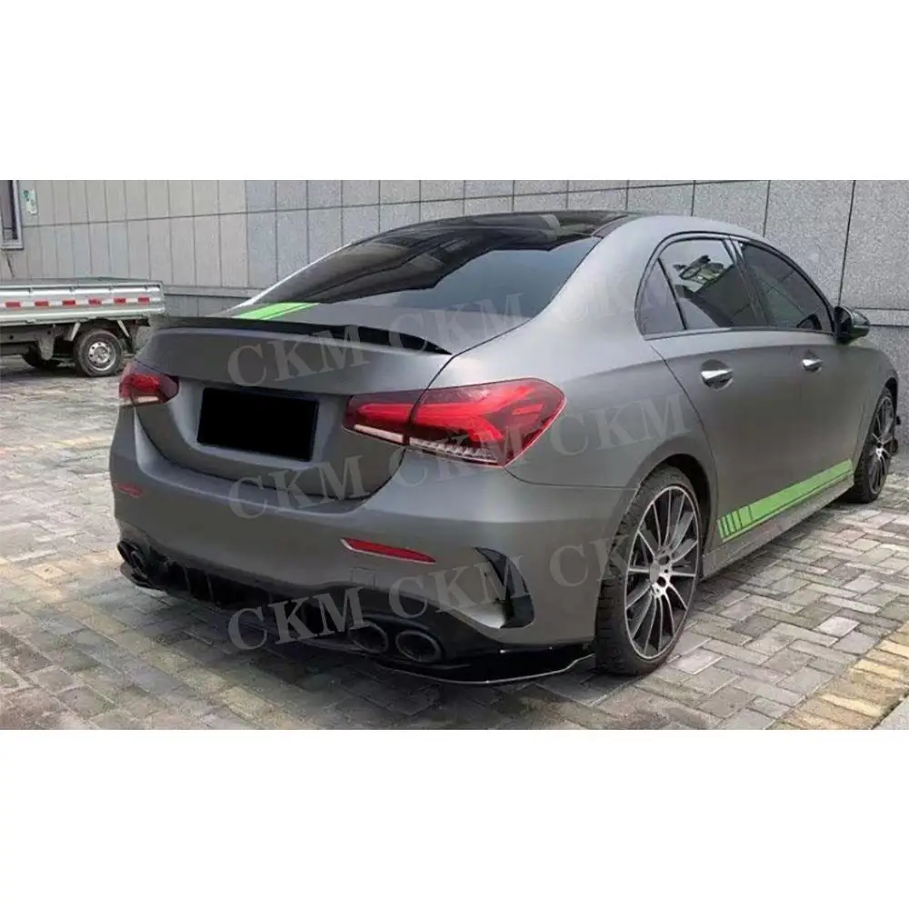 

ABS автомобильные задние боковые сплиттеры, спойлер, фартук для Mercedes Benz A Class W177 V177 A35 A45 для AMG 2019-2023 автомобильные аксессуары