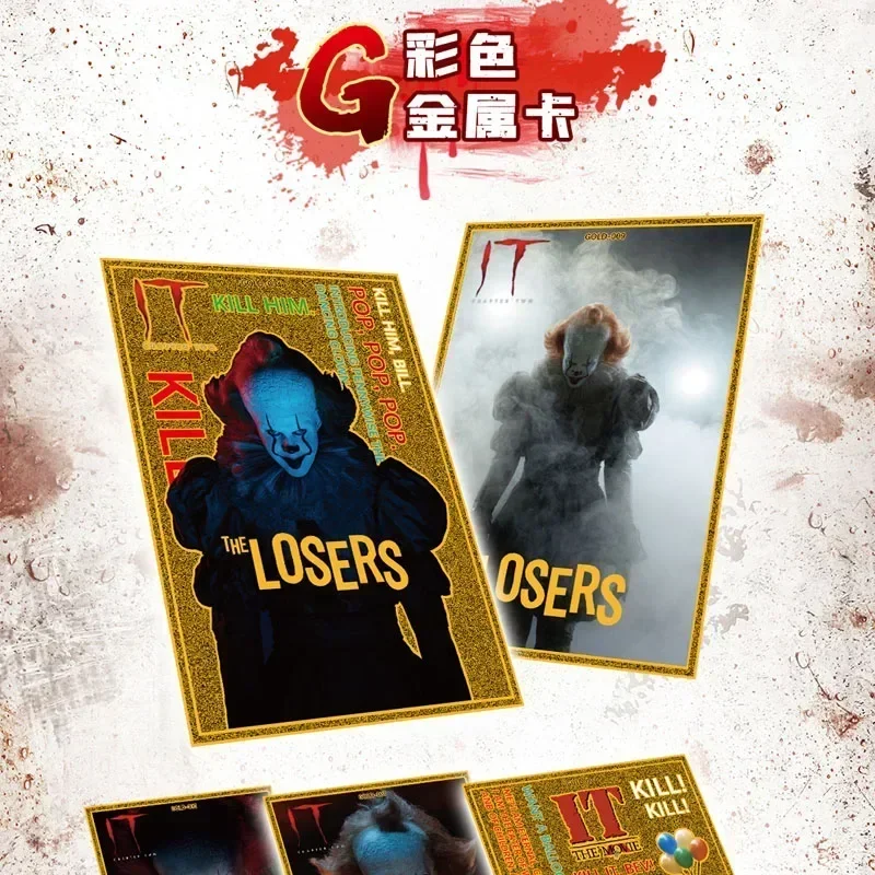 Horror Movie IT Series Peripheral Collection Cards Pack Pennywise Character TCG Game Playing Board Card Children Birthday Gifts