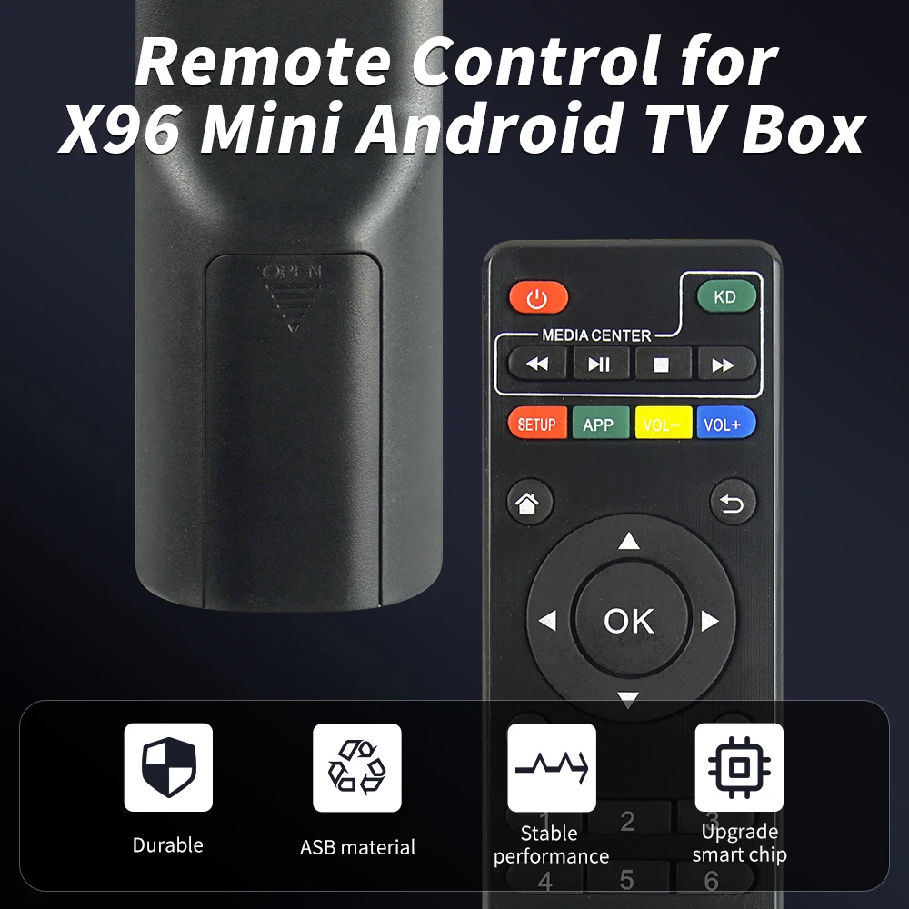 X96 Mini Replaced Universal Android TV Box Remote Control,for MXQ Pro 4K,T95M,T95N,T95X,MX9,H96,H96 pro+ Android TV Box,KODI Box