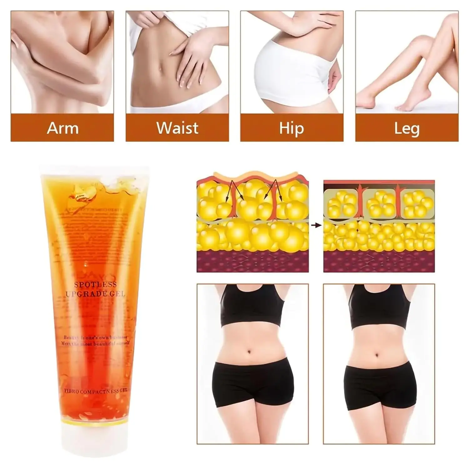 Body Slimming Ultrasonic Gel RF&EMS Massager Cavitation Facial Skin Firming Tighten Lifting Anti Wrinkles Injection Gel Cream