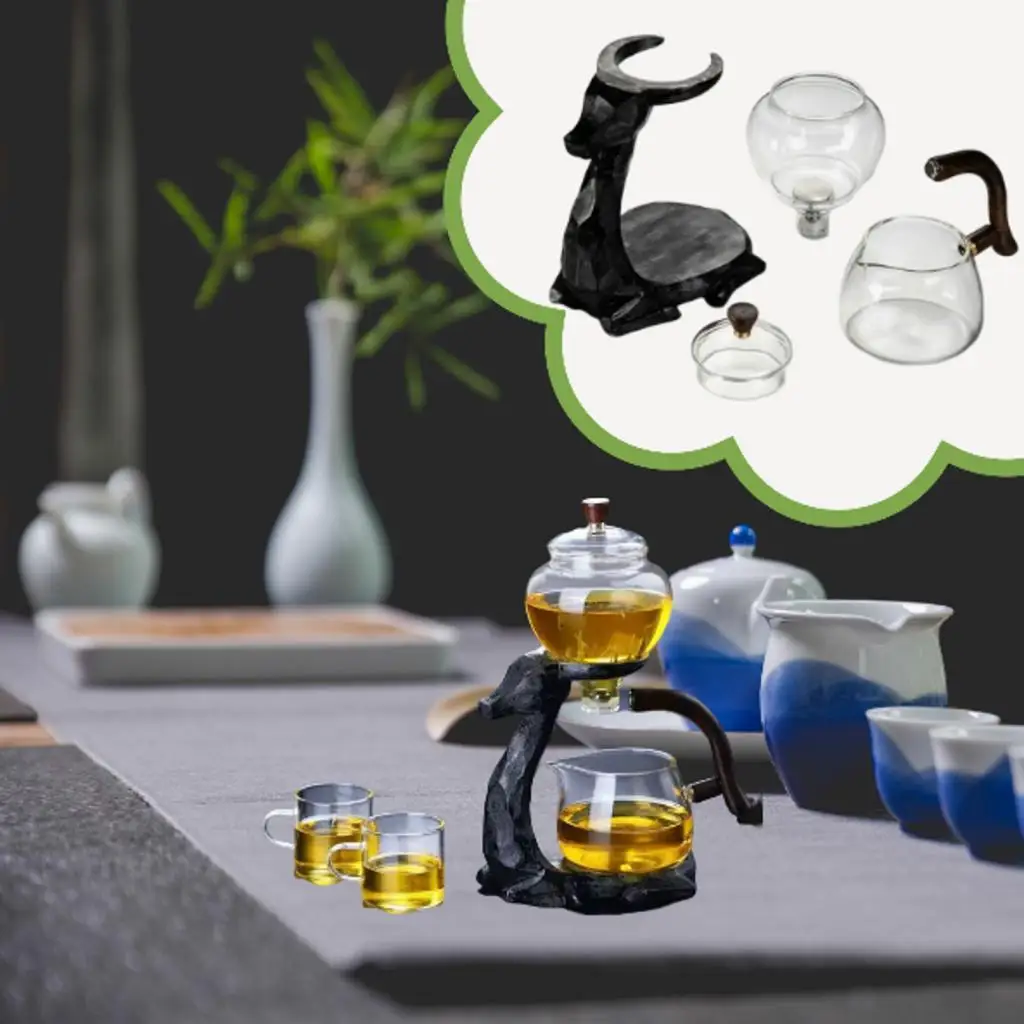 Clear Heat Resistant Glass Teapot Multi-functional Glass Teapot Suit Kitchen Bar Supplies