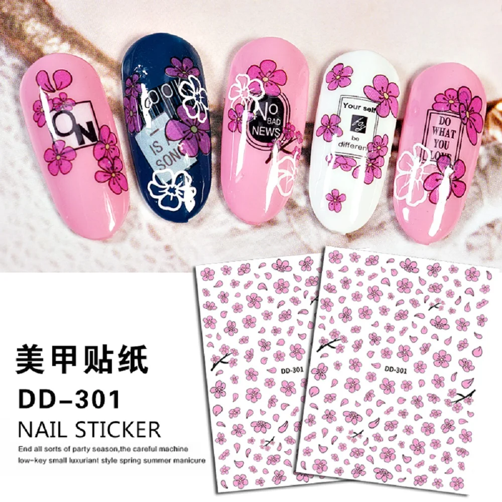 

Random 10/50pcs Nail Art Stickers Women Nail Decoration Art Stickers Bulk Clearance Customizable DIY Manicure Decoration Decals