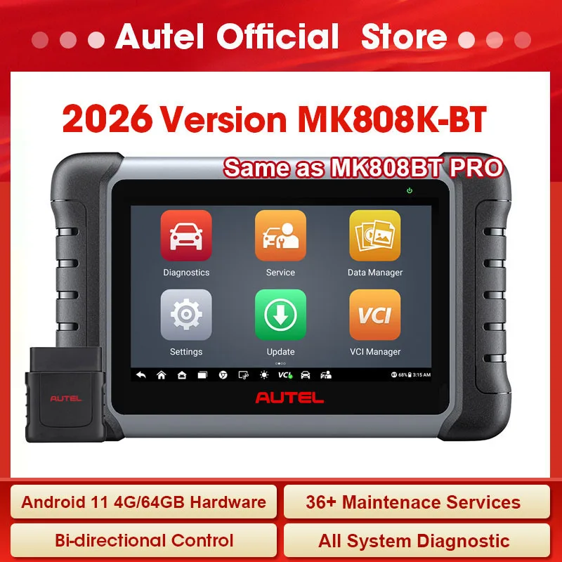 Autel MaxiCOM MK808KBT PRO outils de Diagnostic MK808KBT lecteur de Code Scanner OBD2 tous les systèmes identiques à MK808BT PRO