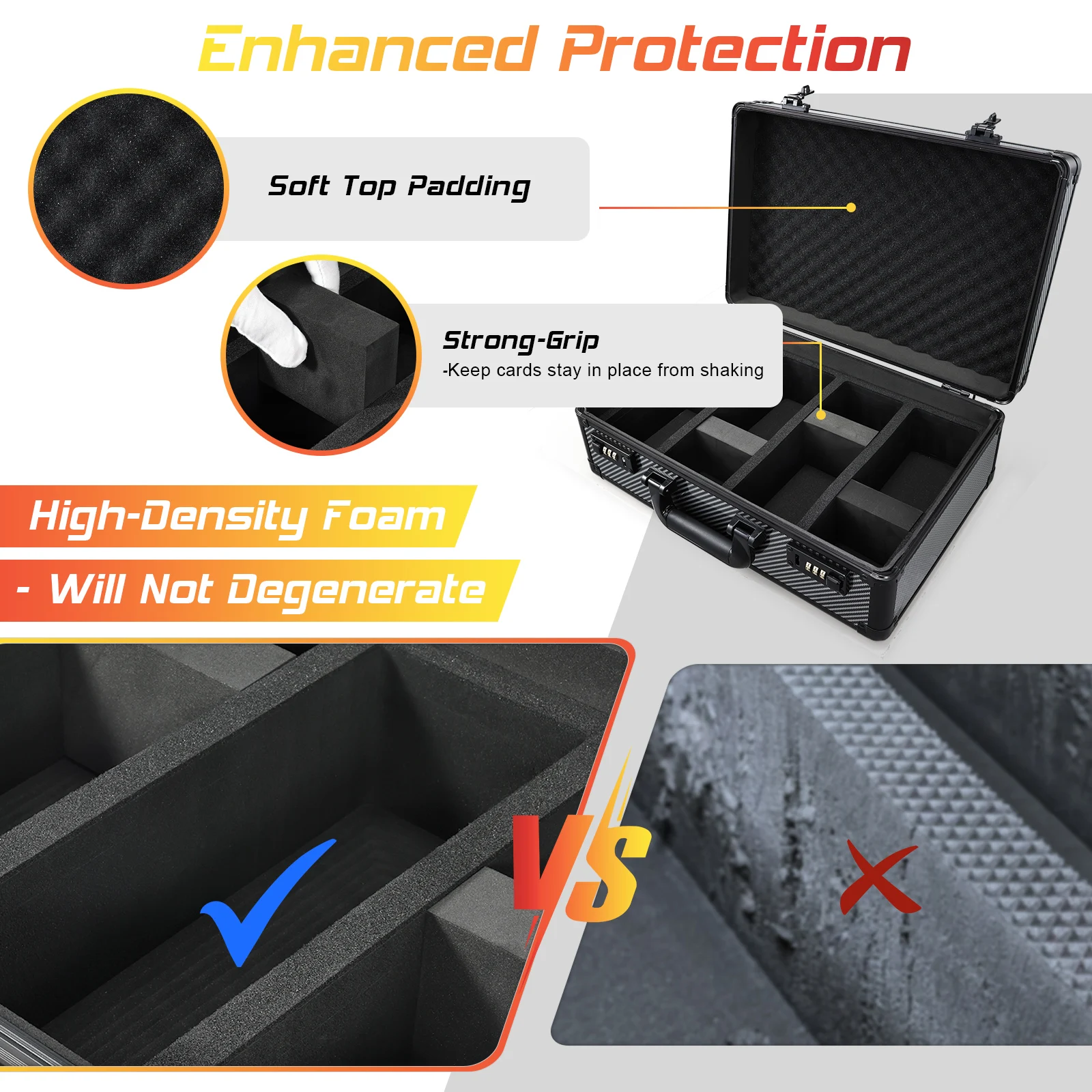 Graded Card Case Trading Card Storage Display Box Toploader Card Cases for Sports Cards Slab Case for Baseball Cards Box