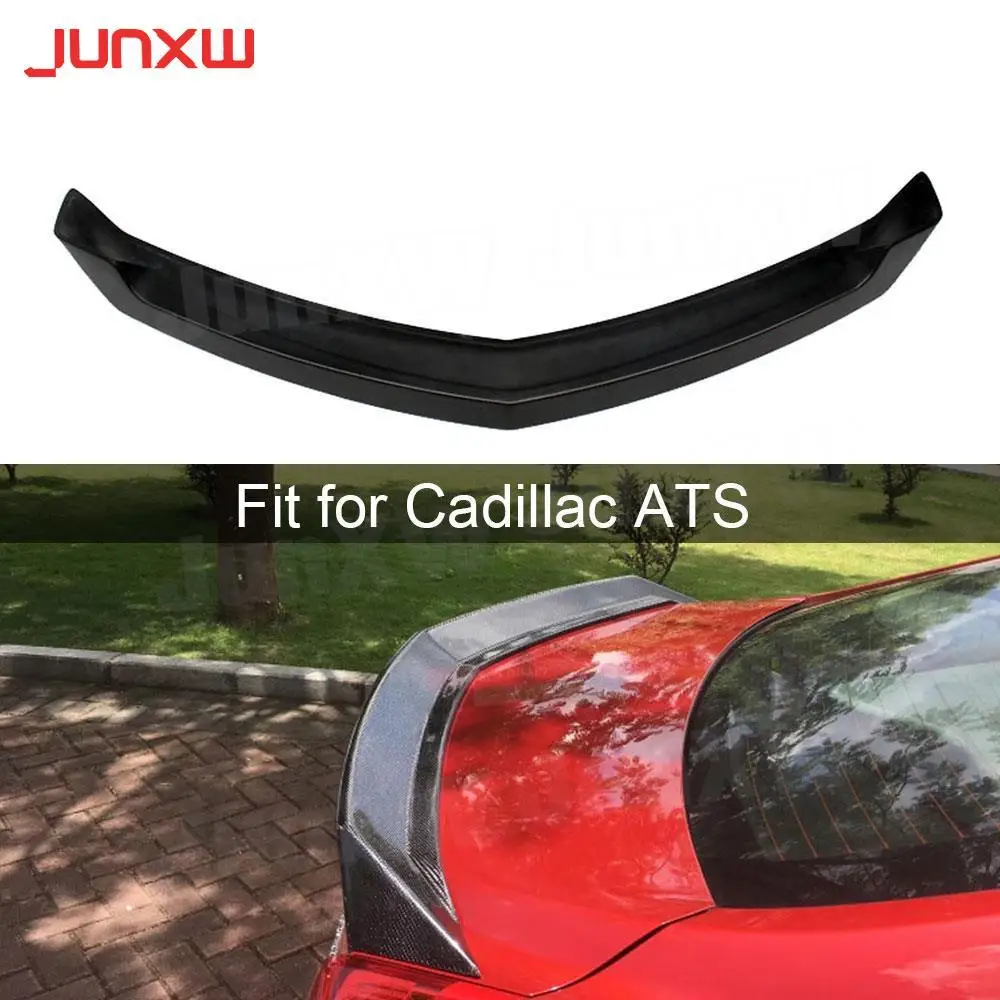 

Carbon Fiber Car Rear Spoiler for Cadillac ATS Sedan 4 Door 2015 2016 2017 2018 2019 V Style FRP Rear Bumper Trunk Wings