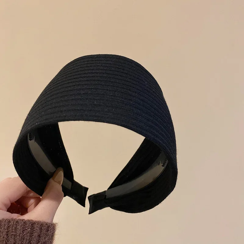 Einfarbiges Breites Stirnband mit Streifenmuster, Französischer Stil, Elegantes Haaraccessoire, Beliebter Internet-Celebrity-Look – Detail 34