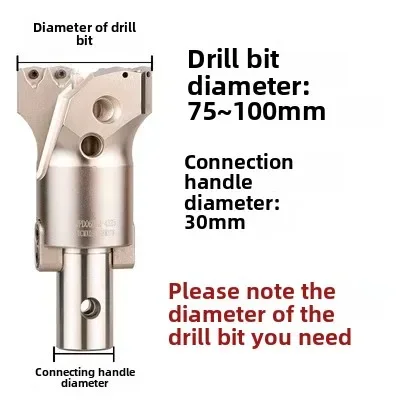 Deep hole machining VMD reversible large head fast deep hole U-shaped drilling large diameter centering