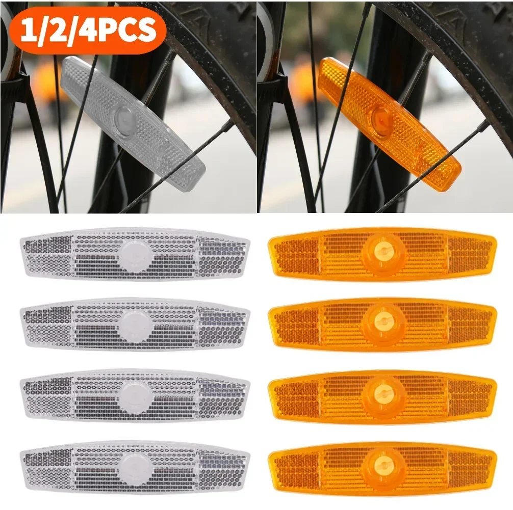 1-4PCS Bike Spoke Reflectors MTB Road Bike Warning Spoke Safety Reflector Lights Bicycle Wheel Rim Lights Cycling Accessories