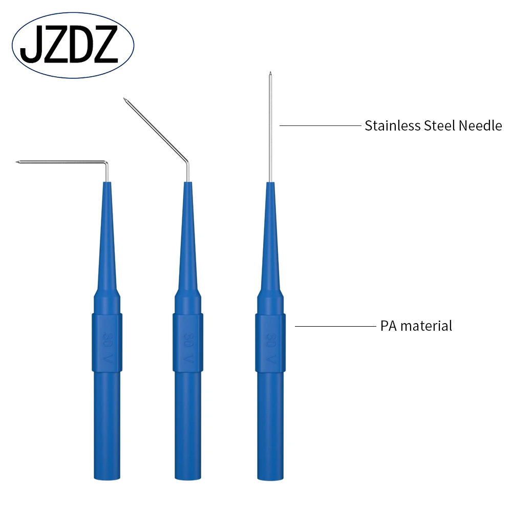 Imagem -05 - Jzdz 41 Peças Kit de Chumbo de Teste de Multímetro mm Plugue Banana para Clipe de Jacaré Cabo de Teste com Fio Sondas de Perfuração Clipe de Jacaré 80013