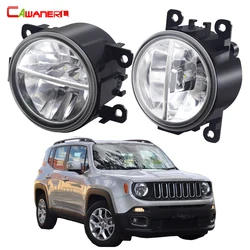 2 Pieces LED Fog Light Assembly For Jeep Renegade BU 2015 2016 2017 2018 2019 2020 Car Front Fog Daytime Running Lamp DRL 30W