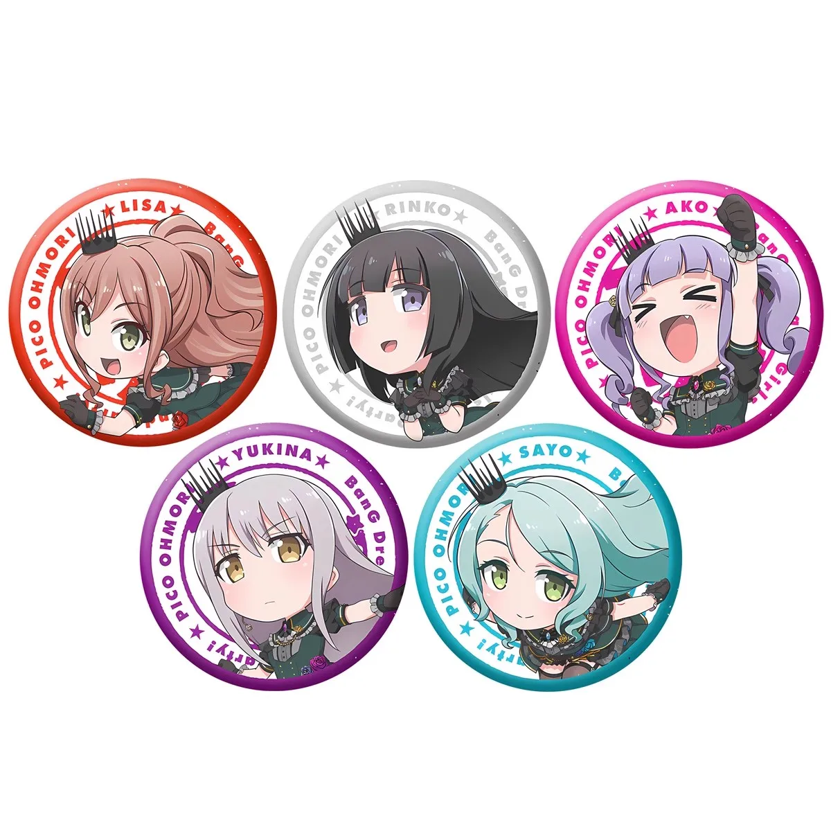 

58 мм аниме BanG Dream! It's MyGO Chibi Tomori Takamatsu Tomori Takamatsu Косплей Костюм Значок Булавка SPTE Жесть Брошь ﻿ Опора