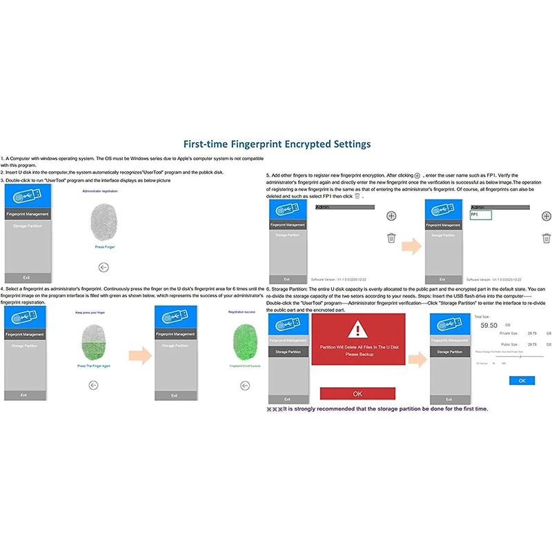 Fingerprint USB3.0 Flash Drive 32G 64G 128G Accurate Identificaiotn Privacy Management Key USB Fingerprint Flash Drive