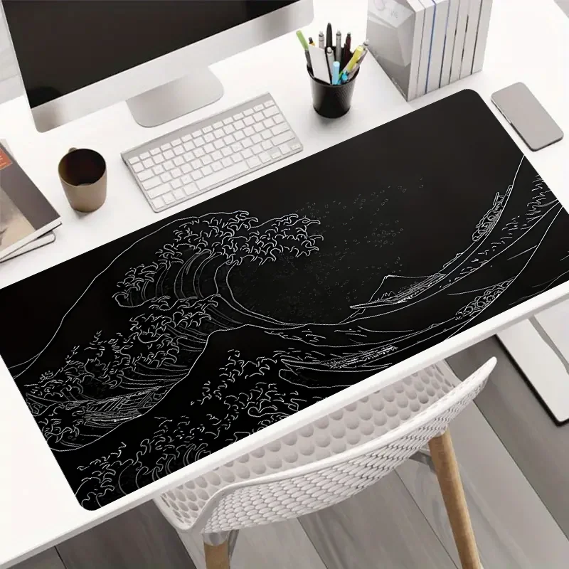 لوحة ماوس ألعاب بلاك سي، قاعدة مطاطية غير قابلة للانزلاق مقاس 2 مم، 31.49 × 11.81 بوصة، لوحة ماوس ألعاب ممتدة، مصممة لمكتب الألعاب