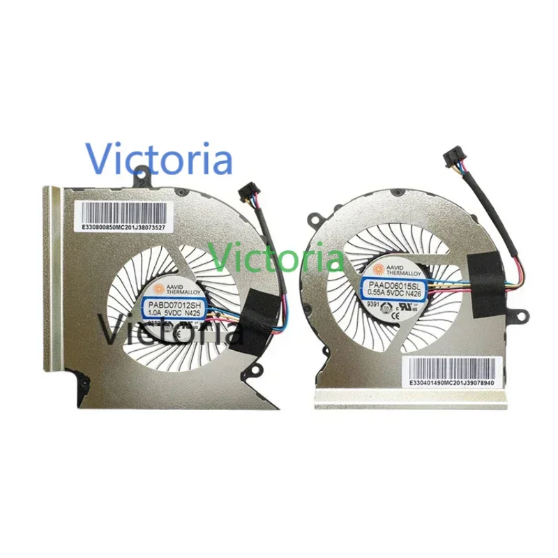 Laptop CPU GPU Cooling Fan for MSI GL65 GE65 GP65 WE65 Raider PABD07012SH 1.0A 5VDC N425 PAAD06015SL 0.55A 5VDC N426