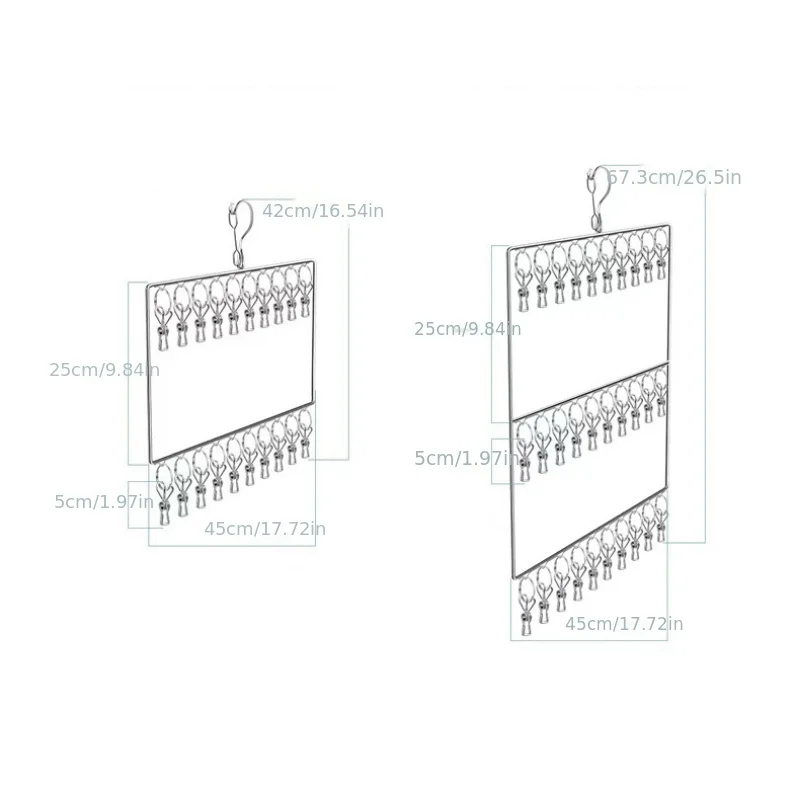 Maximize Space with a Stainless Steel Socks & Underwear Drying Rack - Wind & Rust Resistant!