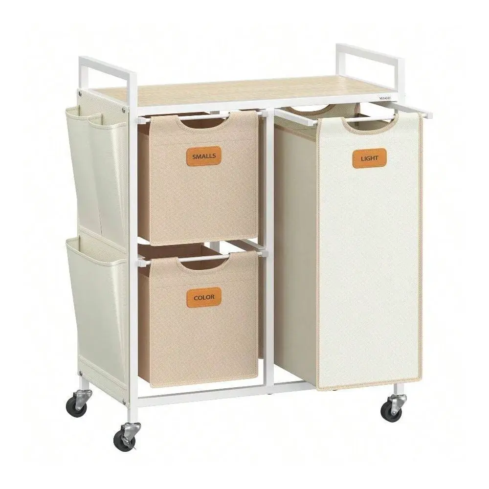 

Laundry Baskets Organization Storage Organization Laundry Hamper With 3 Compartments, 26.4 Gal. 100 L Laundry Sorter, Rolling La