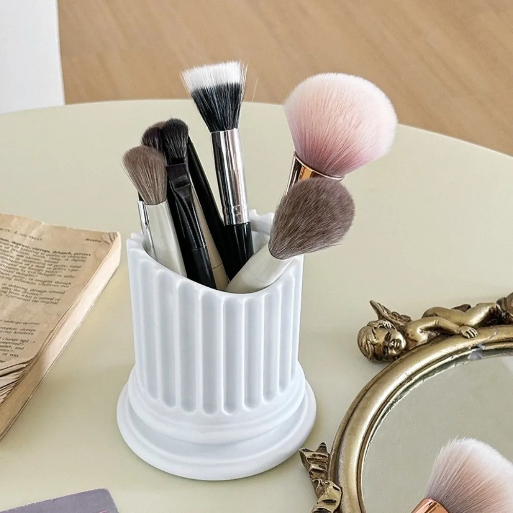 Ancient Greek Style Roman Pillar Pen Holder Stone Pillar Roman Column Makeup Brush Storage Irregular Storage Box Pencil Holder