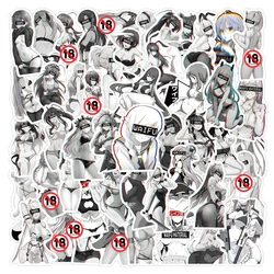 10/30/50/110pcs Anime Sexy Waifu Girl Hentai Stickers Black White Graffiti Decals Laptop Skateboard Car Adult Waterproof Sticker