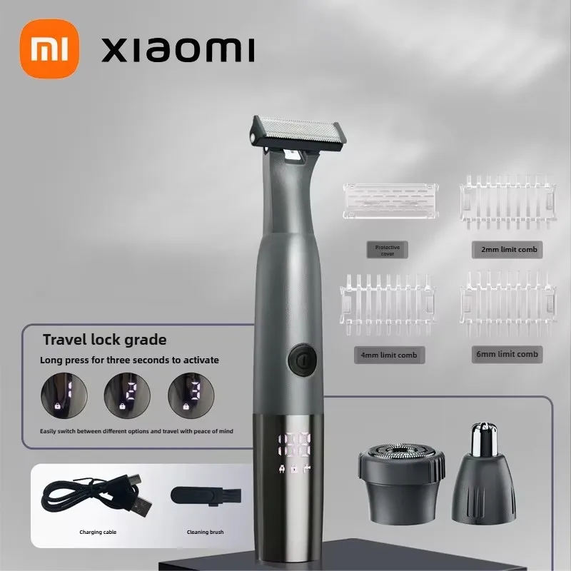 

XIAOMI New 3 in 1 Electric Rechargeable Nose Ear Hair Trimmer for Men Painless Sideburns Eyebrows Beard Hair Clipper Shaver