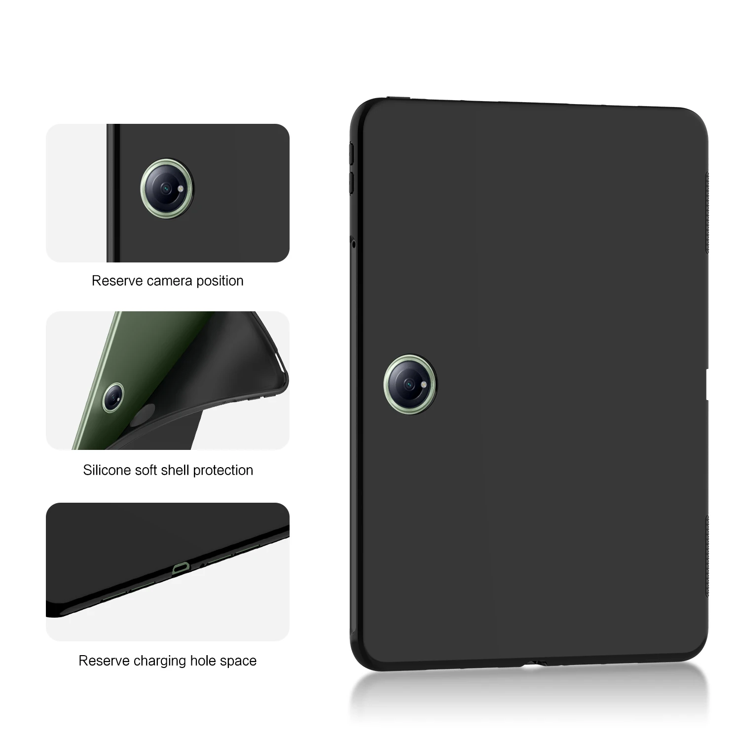 HUWEI Soft Case dla OnePlus Pad Pro 12,1 cala 2024 Tablet dla One Plus OnePlus Pad 2 Pad Pro Silicone Cover TPU Shell Back Case