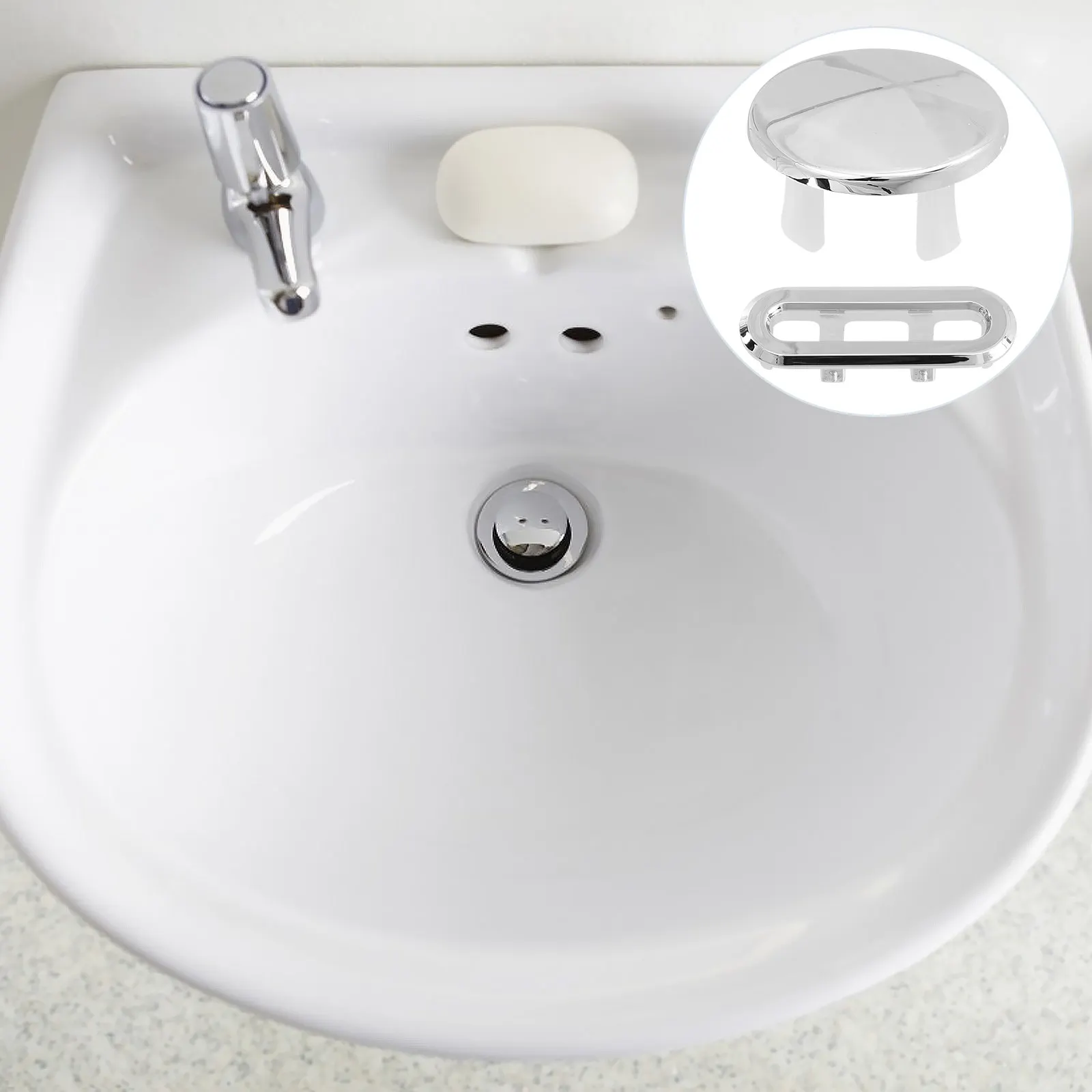 

18Pcs Bathroom Wash Basin Overflow Ring Heavy Duty Plastic Sink Accessory Includes Multiple Replacement Covers for Daily
