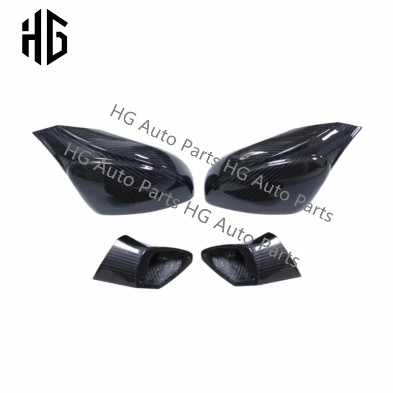 Real Carbon Fiber Car Front Window Rearview Mirror Cover Trim Car Styling Accessories For Ferrari 458 Replace Side Mirror Covers