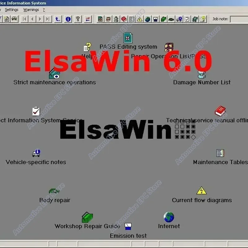 2026 hot selling new ELSAWIN 6.0 E T/ K 8 .6 Newest for A-udi for V-W Auto Repair Software Vehicles Electronic Parts Catalogue
