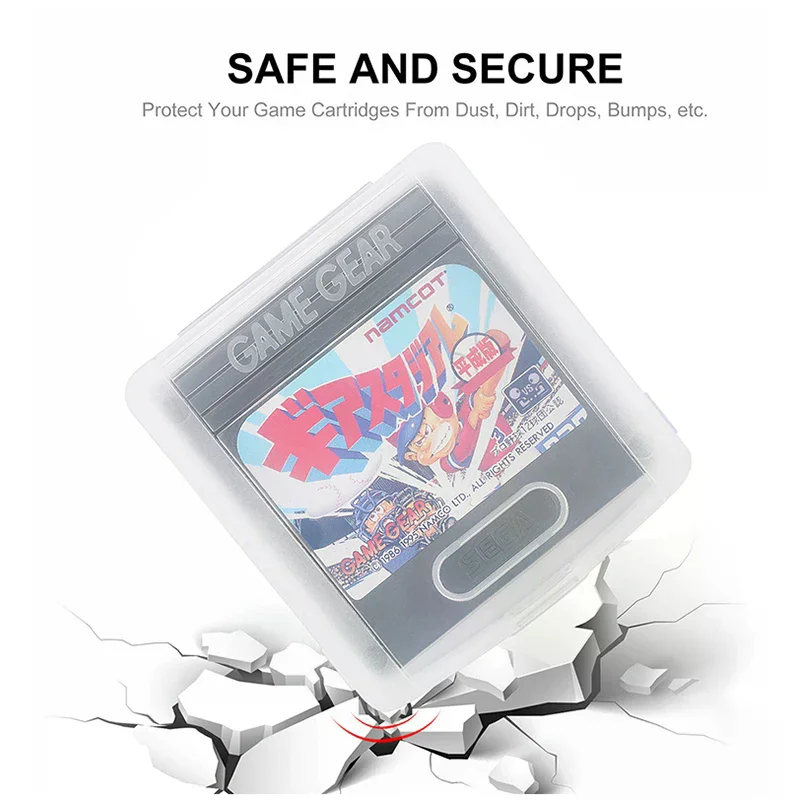 

Case Single Game Card Cartridge Storage Display Box for Gear Cart Gg Clear Replacement Gamegear Protective