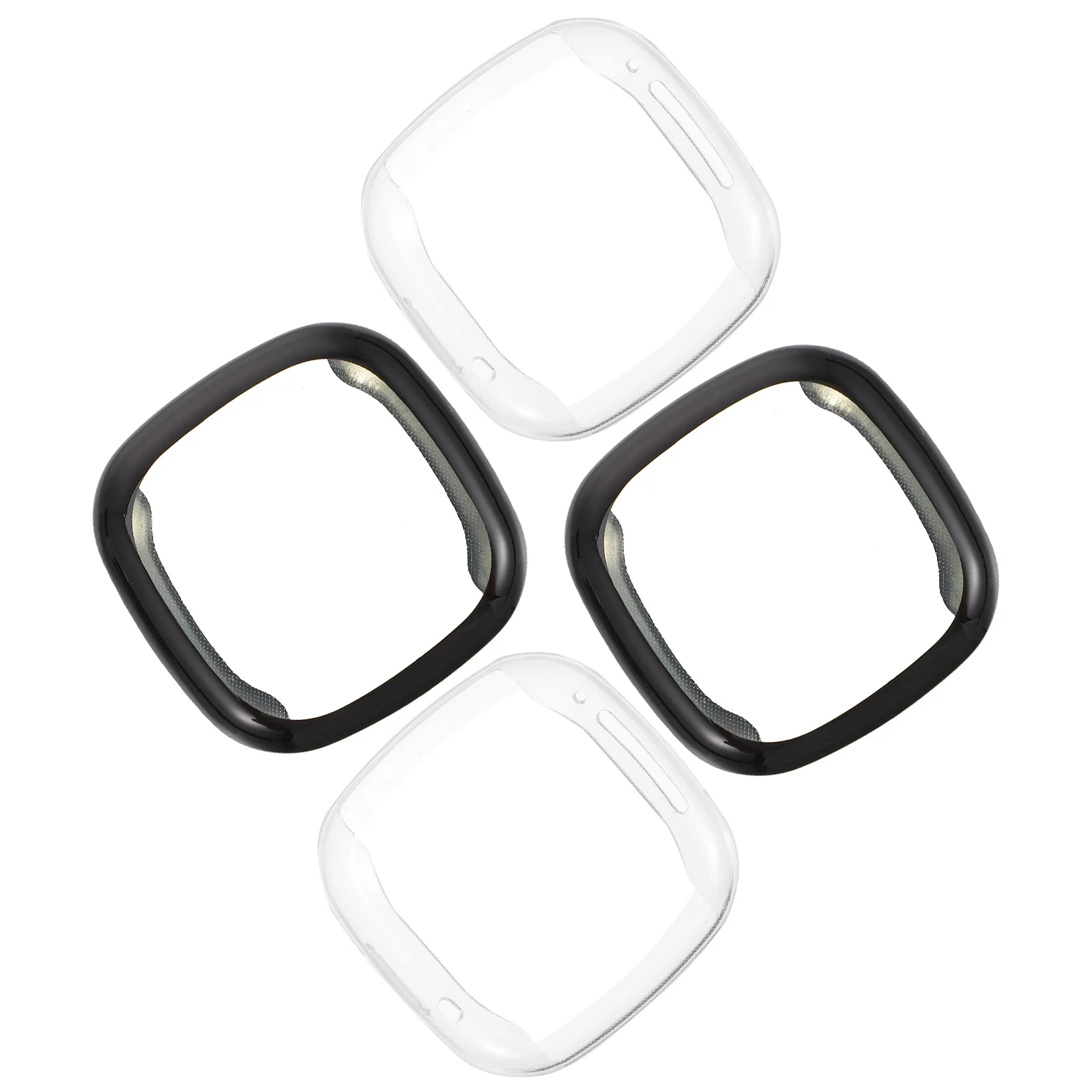 4pcs Electroplated Protective Case For Smartwatch Full Coverage Bumper Shell Tpu Screen Protector Smartwatch Protection Shell