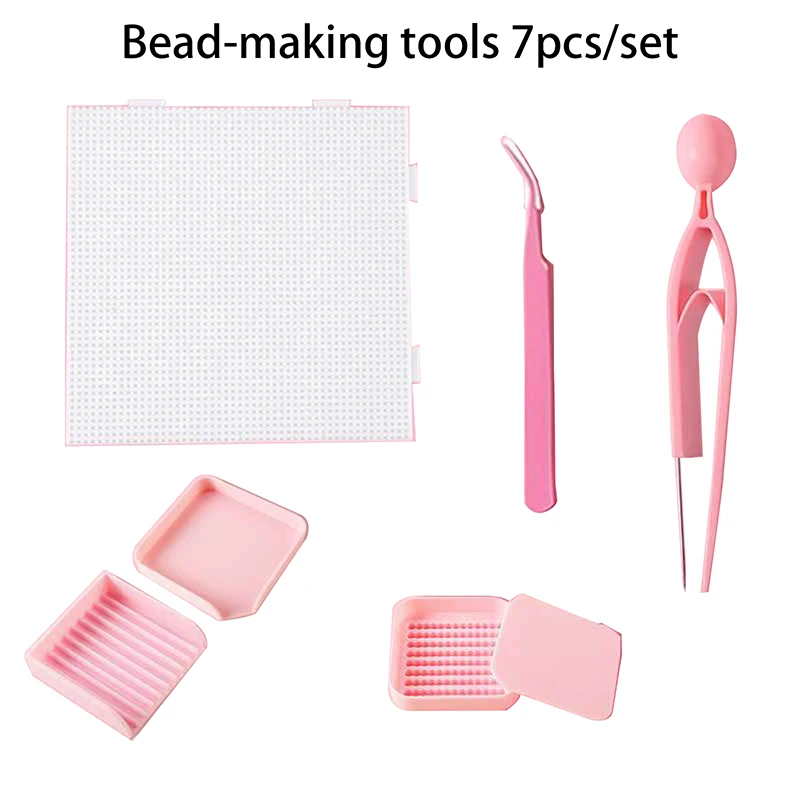 [HS][LA]7Pcs/set Tweezers Hama Beads Clip Handmade DIY 2.6mm Tool Artifact Pen Needle Shovel Plate Tweezers For Hama Beads Tools