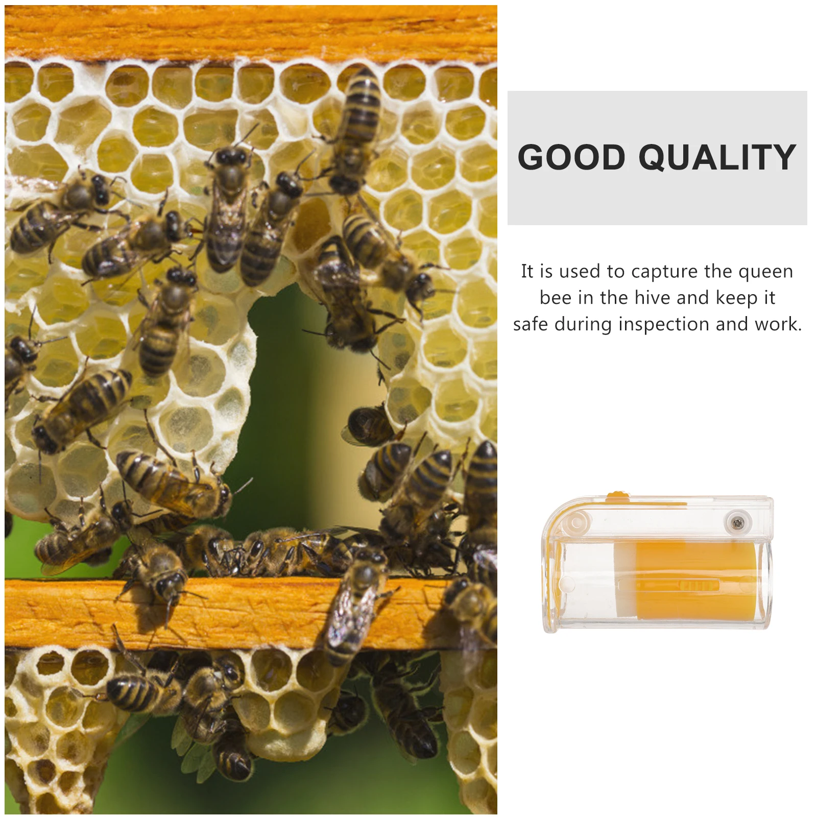 Mark Flasche Bienenzucht Werkzeug Fütterungsbox Catcher Container Isolation Gelb