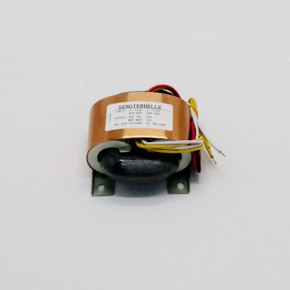 

HiFi 1 шт. 65 Вт (65 ВА) R-Core аудио трансформатор 0-55В 0-55В для балансного предусилителя Pass P1.7