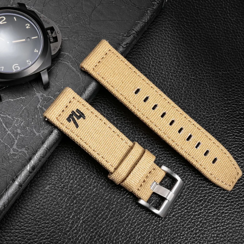 Hemsut Watch Bands Canvas Quick Release 18mm 20mm 22mm 24mm Fashions Wrist Straps For Man Women