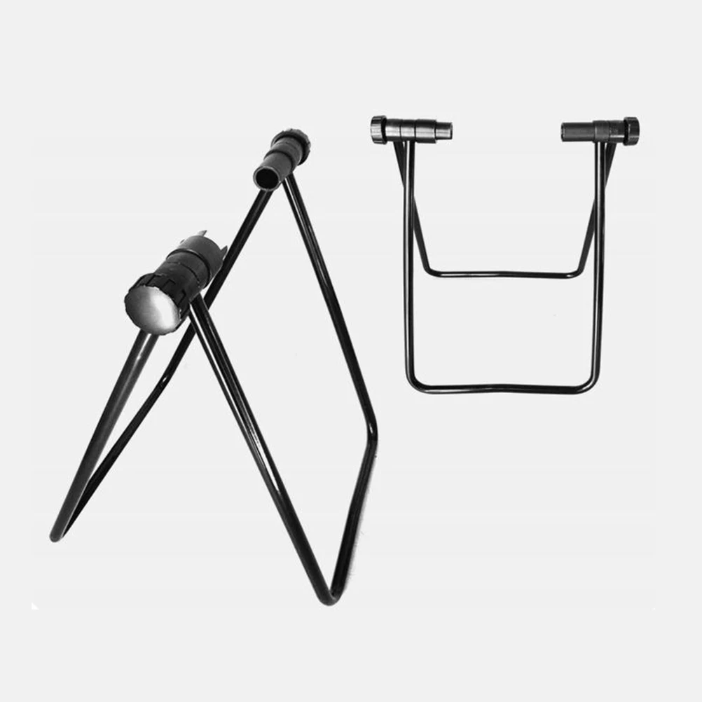 

Repair Floor Stand for Bicycle Display Bikes Wheel Hub Maintenance Rack Black Road Vertical Foldable Adjustable Home Mechanic