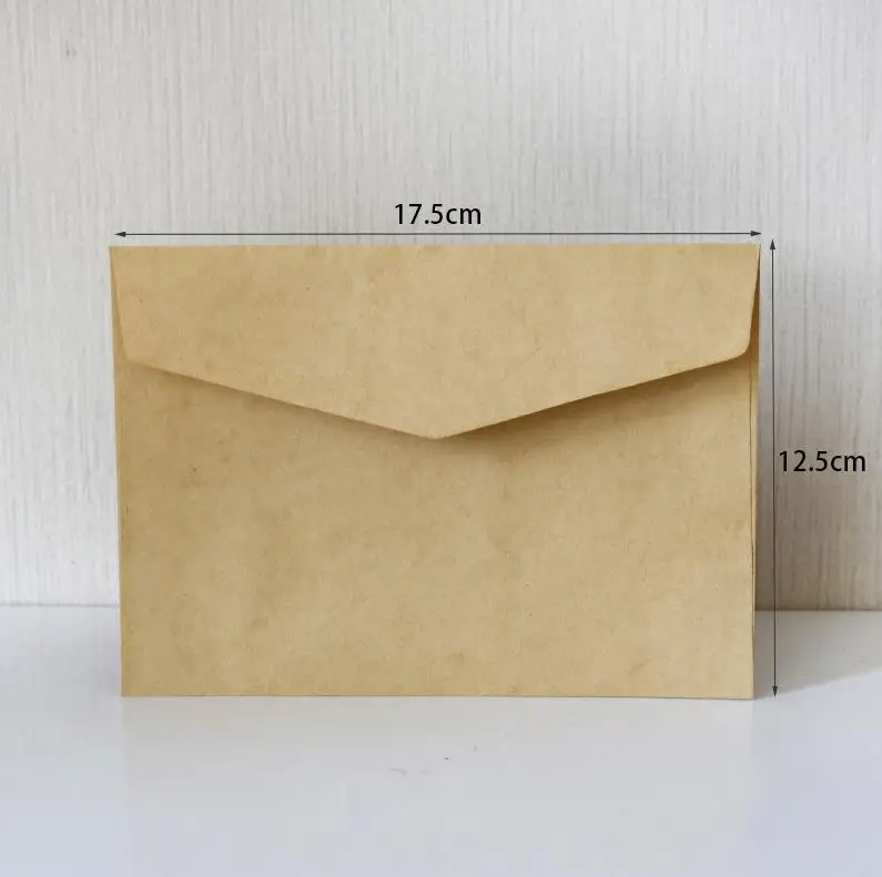 1000pcs Solid Color Kraft Paper Greeting Card Postcard Thank-you Notes Envelope Simple Wedding Invitation Gift Envelopes ni114