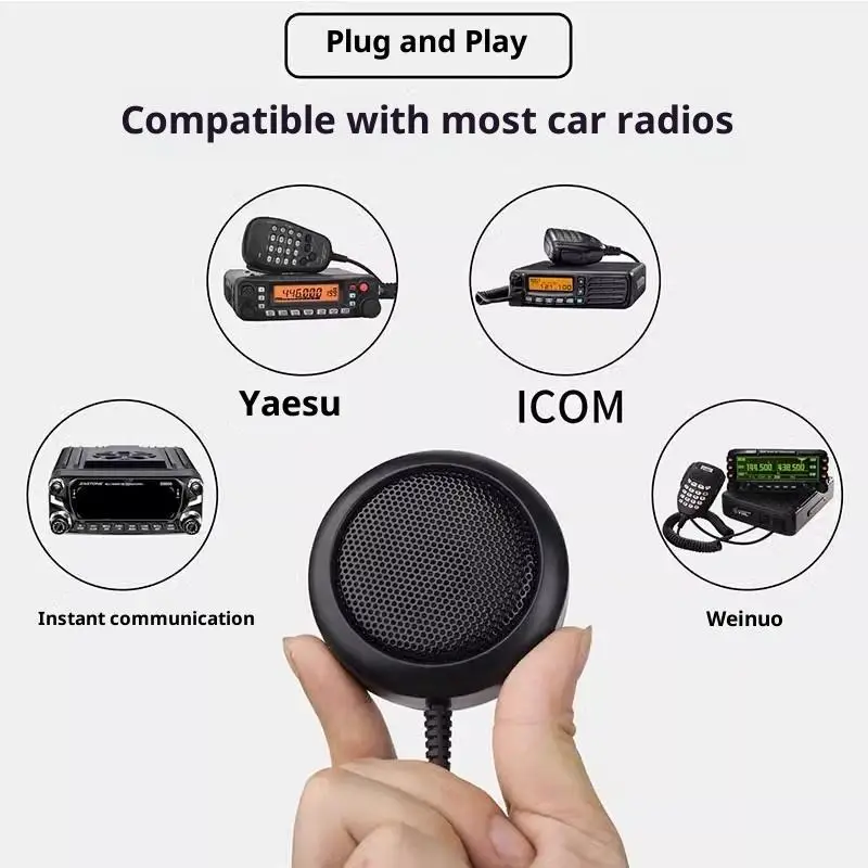 New 1Pcs Universal 3.5mm Audio Plug Car Radio Mini External Speaker Clear Sound With KG-M70 AR-M6 AR-318 CB Mobile Radio view 2