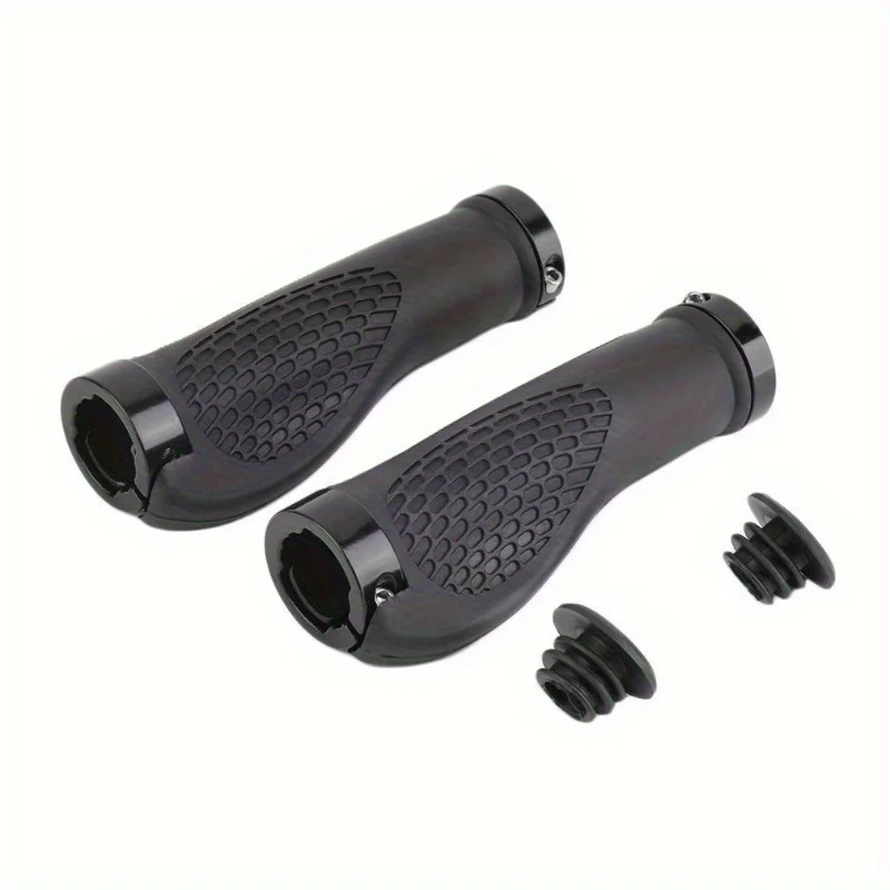 2 Stück Fahrradlenker, Ergonomische Lenker, Mountainbike-Lenker, Gummi-Verriegelbare Lenkergriffe
