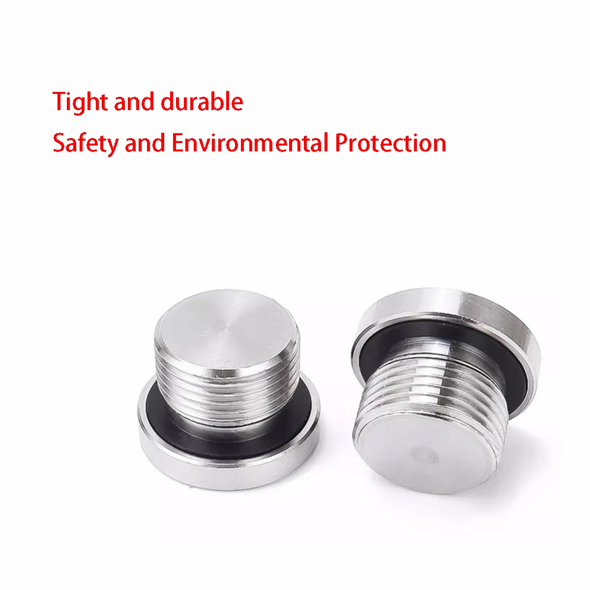304 Stainless Steel Hexagonal Flange Face Plug Sealing Oil Plug Screw Ed Ring M8/M10~M22