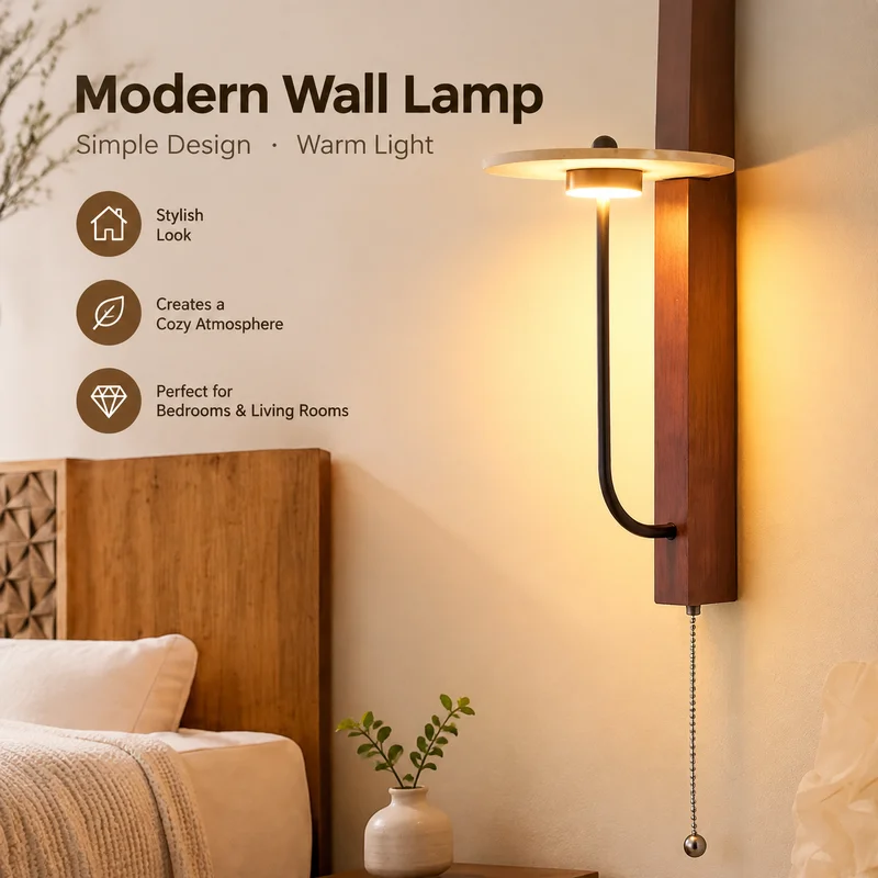 Luxury Wall Sconce, Wabi Sabi Style Yellow Sandstone Wood Accent Light with Switch for Living Room Hotel Stairway Bedroom Decor.