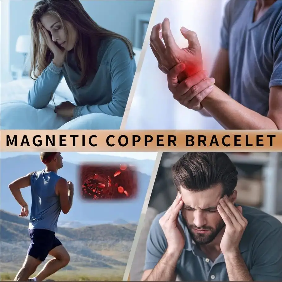 Copper Magnetic Bracelet Personalize ID Name Bracelets for Men Women Adjustable Wristband Bracelet Bangle Metal Jewelry Gift