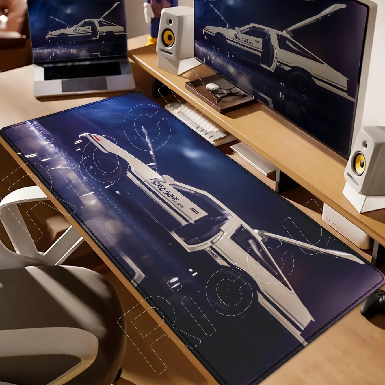 

New HD Printing Large Mouse Mat Game XXL Mousepad Anime Initial D Big Mousepads Rubber Keyboard Table Carpet Desk Mat Mouse Pads