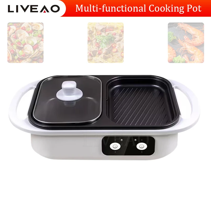 

Multifunction Electric Cooker Hotpot Barbecue Grill Griddle Egg Omelette Frying Pan Stove Crepe Oven Pancake Pie Baking Roaster