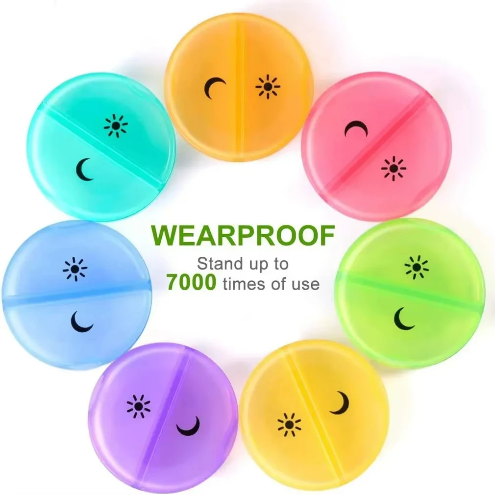 منظم تخزين الأدوية الأسبوعي، حامل صندوق حبوب الدواء، حاوية حبوب الدواء، منظم موزع محمول #4