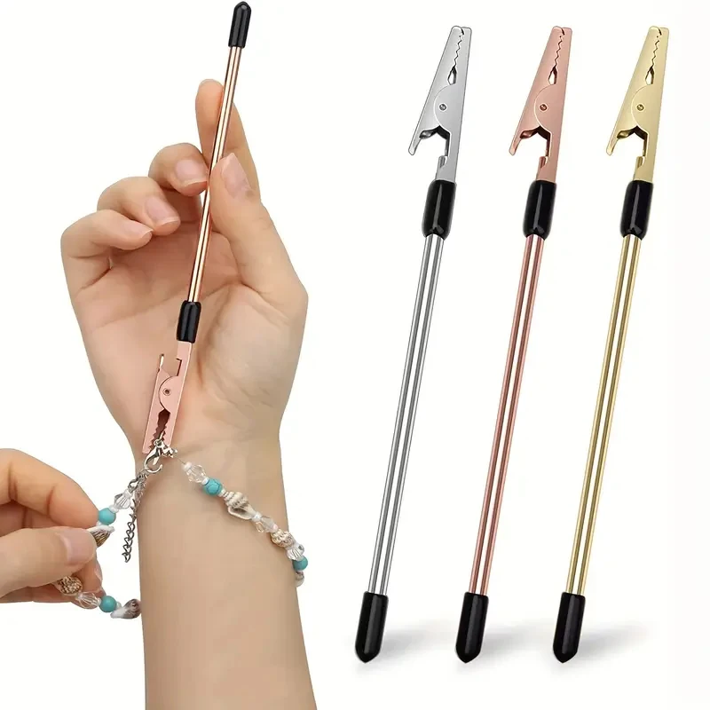 

1pcs/lot Bracelet Clasp Helper Tools Metal Jewelry Clasp Helper Bracelet Necklace Watch Zippers Fastener Helper Assistance Tool