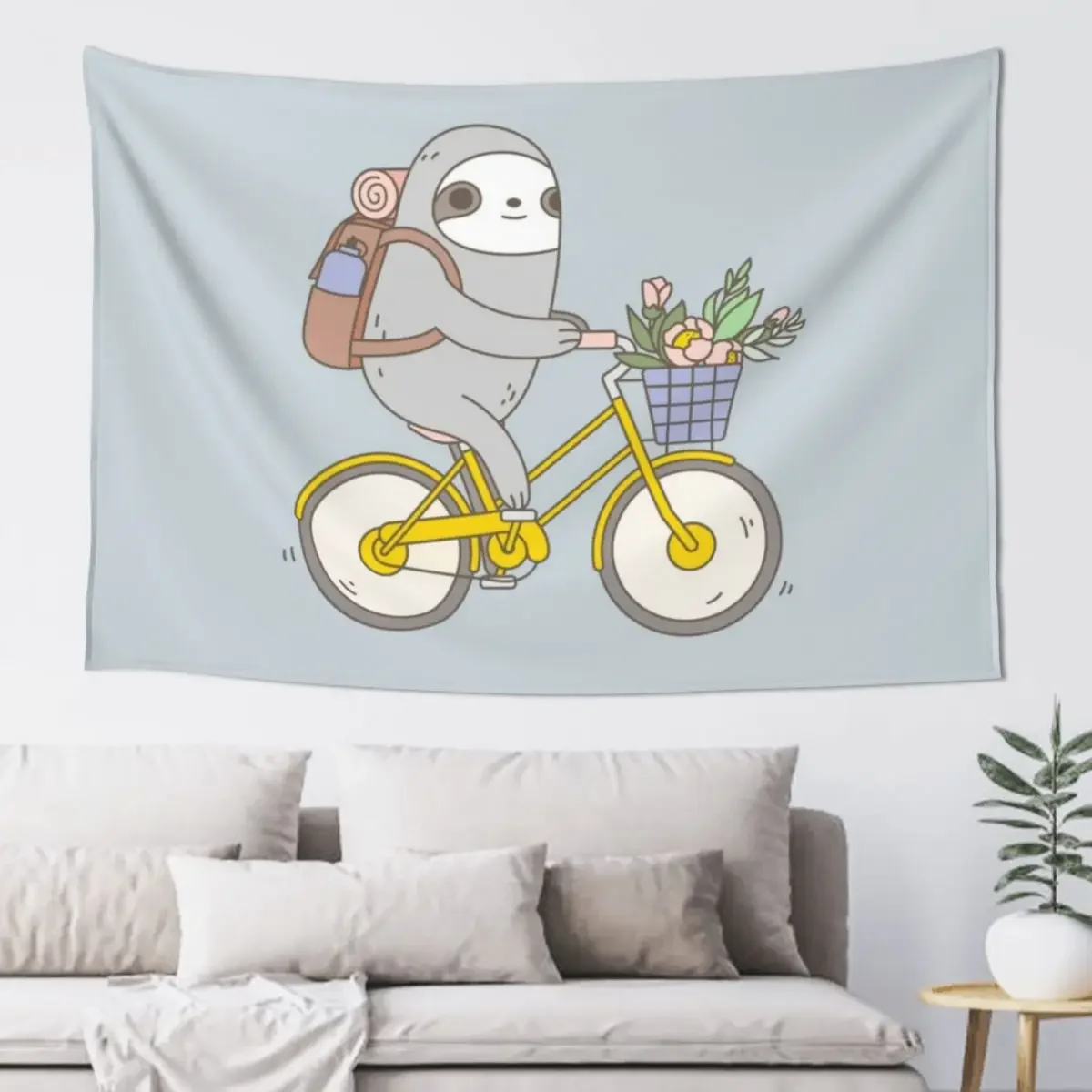 Biking Sloth Tapestry Room Design Bedrooms Decorations Things To Decorate The Room Tapestry